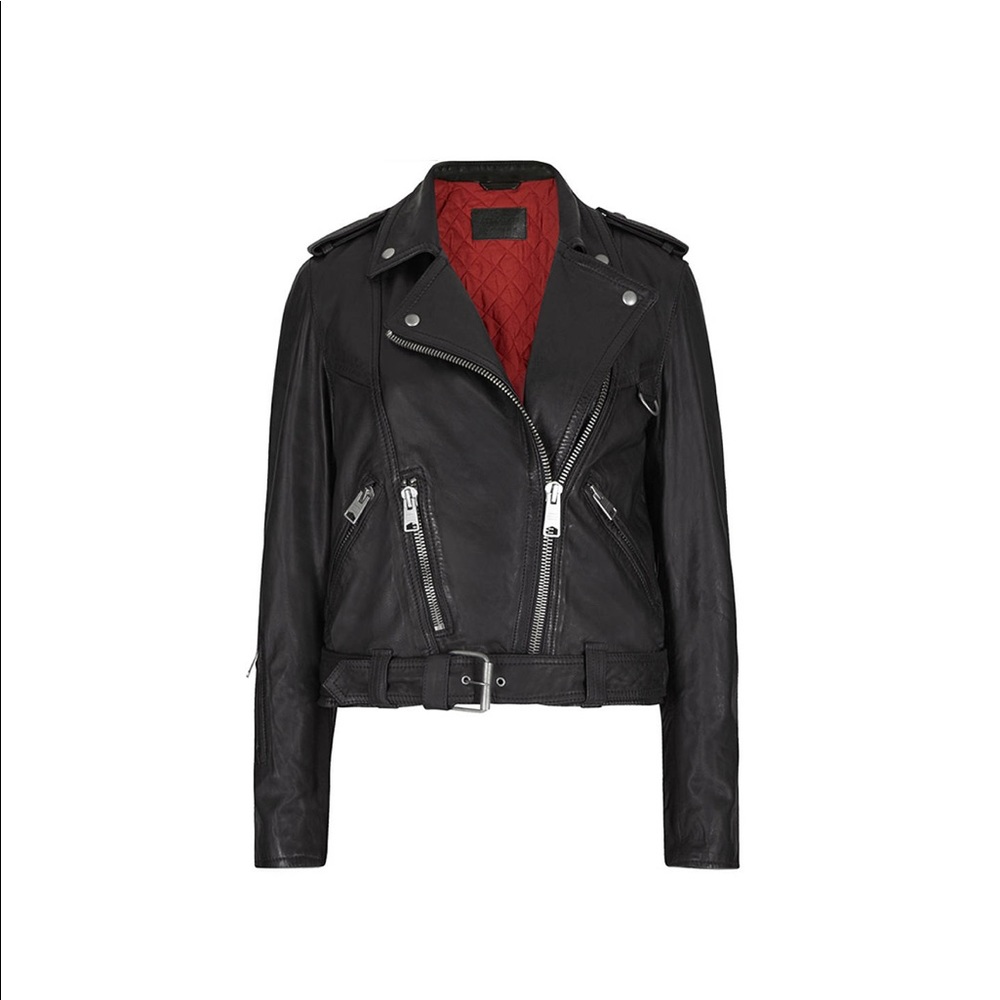 All Saints Gidley Leather Biker Jacket